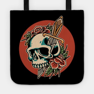 skull and roses Tote