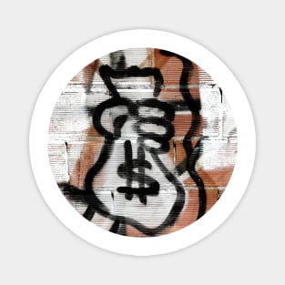 Money wall art graffiti Magnet