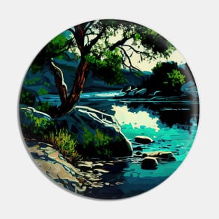 Deep River Scenery Pin