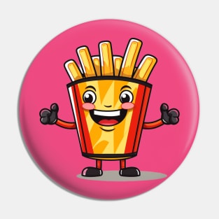 kawaii french fries T-Shirt cute potatofood Pin