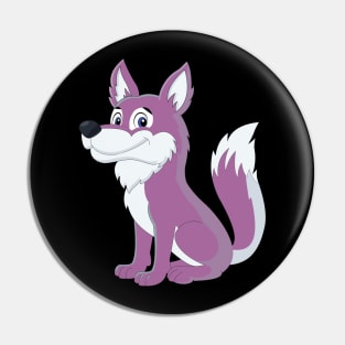 Cartoon Wolf Classic Pin