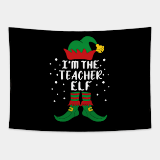 I'm The Teacher Elf Family Christmas Tapestry