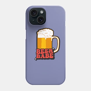 Beer Babe Frosty Mug of Beer and Text Design Phone Case