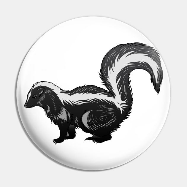 Skunk Pin by Sticker Steve