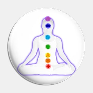 Chakra Mediation 1-White Pin