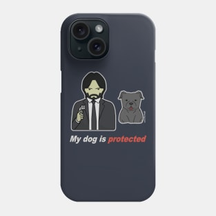 My dog is protected Phone Case