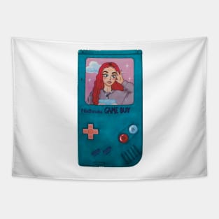 video game aesthetic 90s girl illustration Tapestry