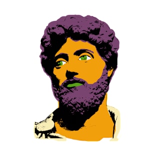 Bold, Psychedelic Design featuring Marcus Aurelius for People Who Like Smart Romans T-Shirt