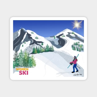 Women Who Ski 2023 Magnet