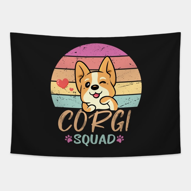 Corgi Squad Dog Lovers Tapestry by GShow