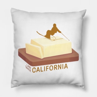 Ski Butter Carving | Lake Tahoe California Pillow