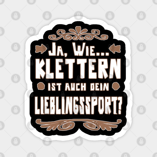 Klettern Kletterseil Sport Felsen Geschenkidee Magnet by FindYourFavouriteDesign