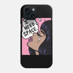 I Need Space Sad Girl Phone Case