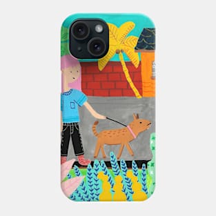 Let's walk the dog Phone Case