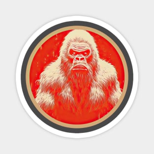 Bigfoot in japan retro art Magnet