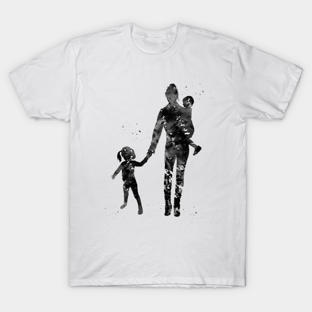 Mother with her children - Mother - T-Shirt