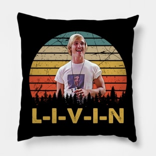 Vintage Confused L-I-V-I-N Movies Film Gift For Men Pillow