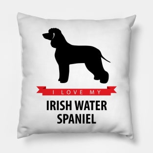 I Love My Irish Water Spaniel Pillow