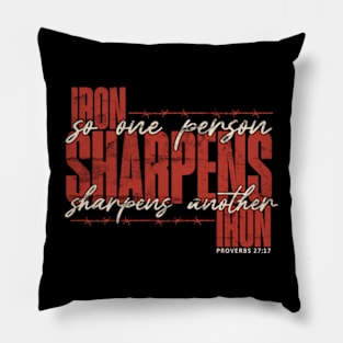 Iron Sharpens Iron Pillow