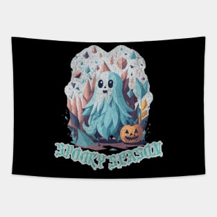 Spooky Season Cute Halloween ghost Tapestry