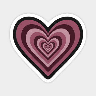 Mauve Expanding Hearts Magnet