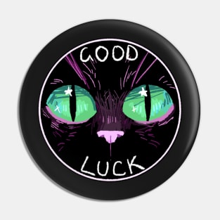 GOOD LUCK BLACK CAT Pin