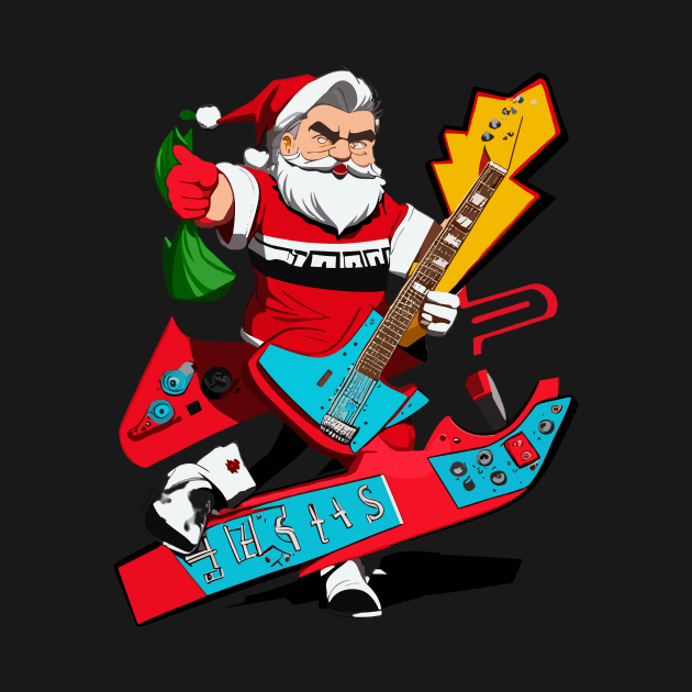 Santa Claus Guitar by Prime Quality Designs