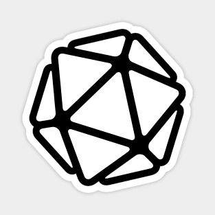 Blank D20 Logo (White Print) Magnet