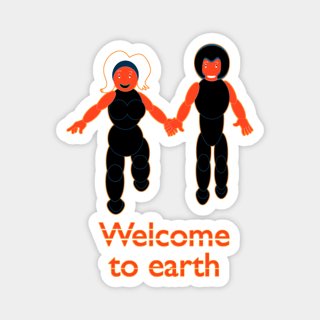 Welcome To Earth V5 Magnet by walil designer