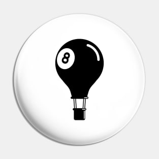 Billiard 8 ball Hot Air Balloon Pin