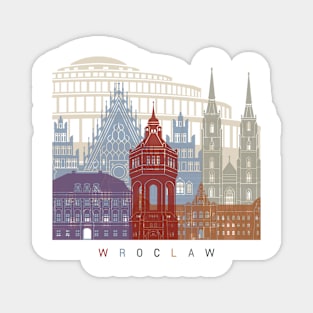 Wroclaw skyline poster Magnet