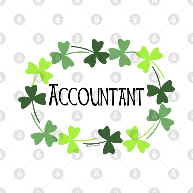 Accountant Green Shamrock Oval by Barthol Graphics