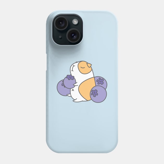 Guinea pig with blue berry Phone Case by Noristudio