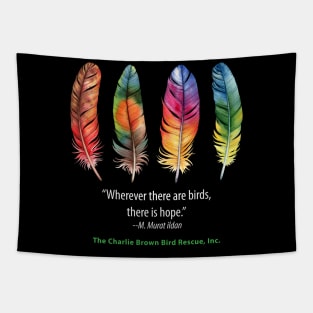 CB 4 Feathers quote Tapestry