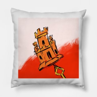 Gibraltar flag - graffiti style Pillow