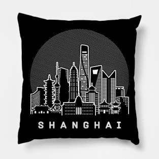 Shanghai China Skyline Pillow