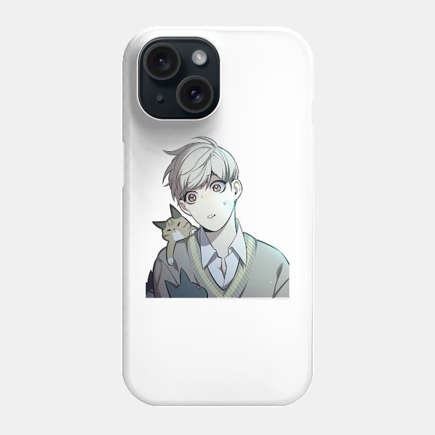 Jiwo Seo And Cat Phone Case by VadaDutton