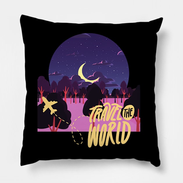 Live for adventure Wanderlust love Explore the world holidays vacation Pillow by BoogieCreates