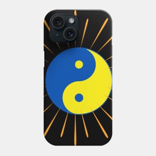 Blue and Yellow Universe in the Yin Yang Phone Case