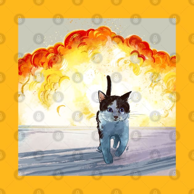 Cool Cats don't look at explosions by Catwheezie