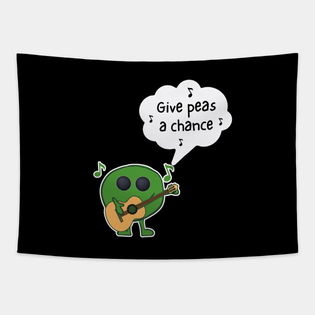 Give Peas A Chance Funny Pea Tapestry by DesignArchitect