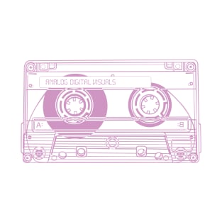 Cassette Tape (Pastel Violet Lines) Analog / Music T-Shirt