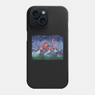 Dragon Cat Watercolor Painting Phone Case