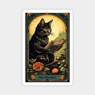 Cat Tarot Card The Reader Design Magnet