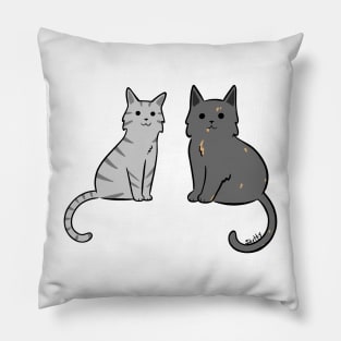 Two Cats in Color Pillow