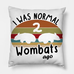 Wombat retro vintage style lover saying animal motif Pillow