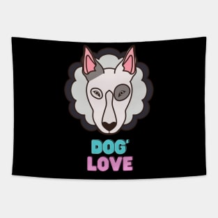 Love dogs my family Tapestry