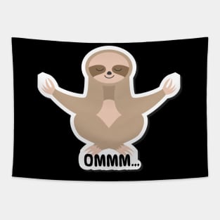 Ommm sloth meditating Tapestry