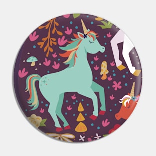 Unicorn Pattern on Mulberry Pin