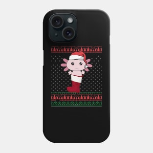 Funny Cute Axolotl Family Pajamas Christmas Ugly Sweater Phone Case